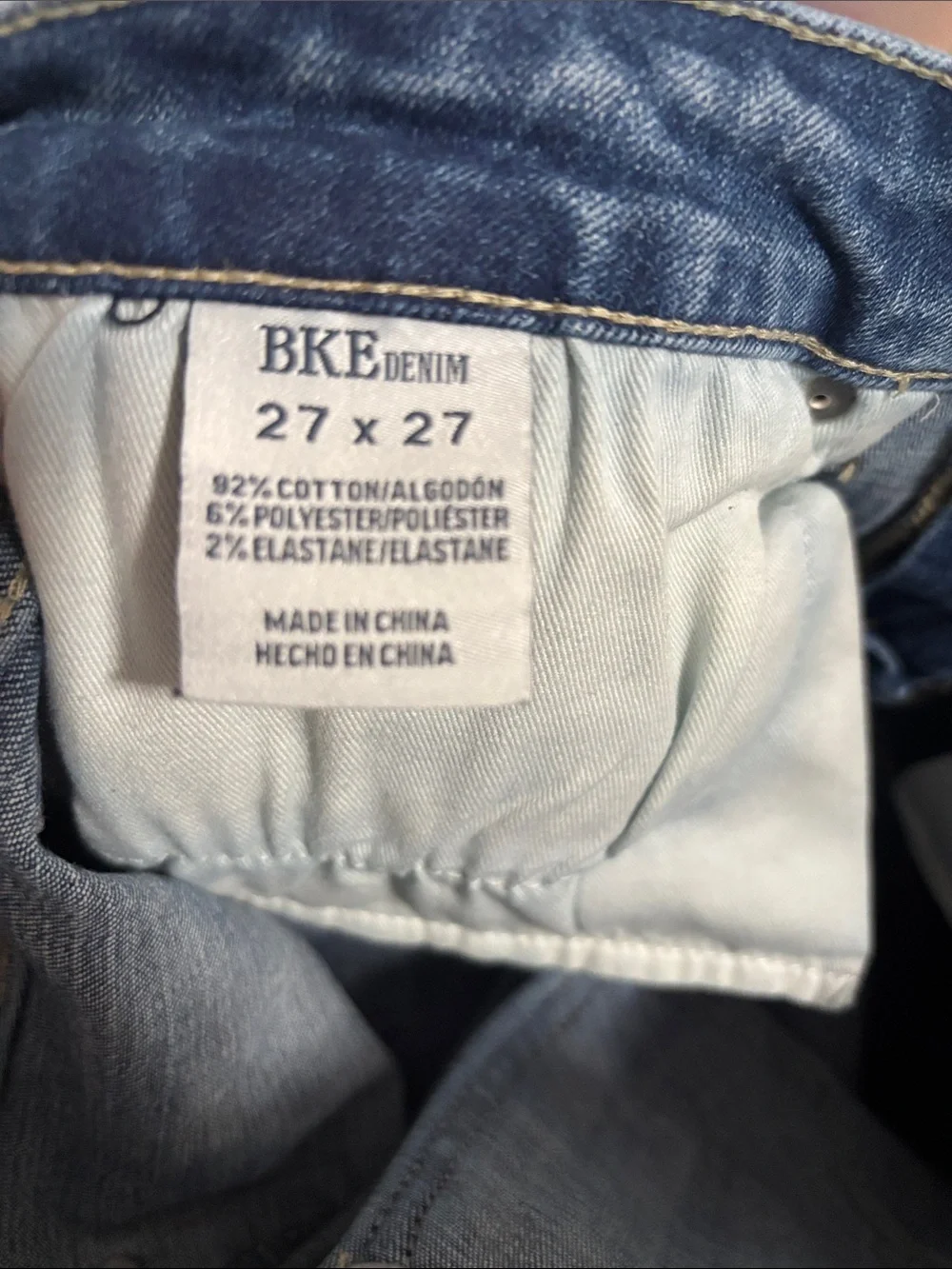 BKE Stella Low Rise Ankle Skinny Jeans Raw Frayed Hem Size 27x27